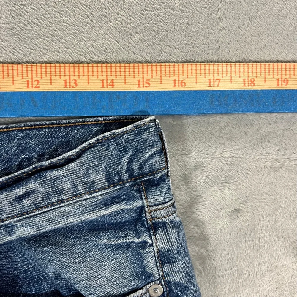 AEROPOSTALE Skater Jeans Womens 6R Blue Distressed Low Rise Wide Leg 90s Casual